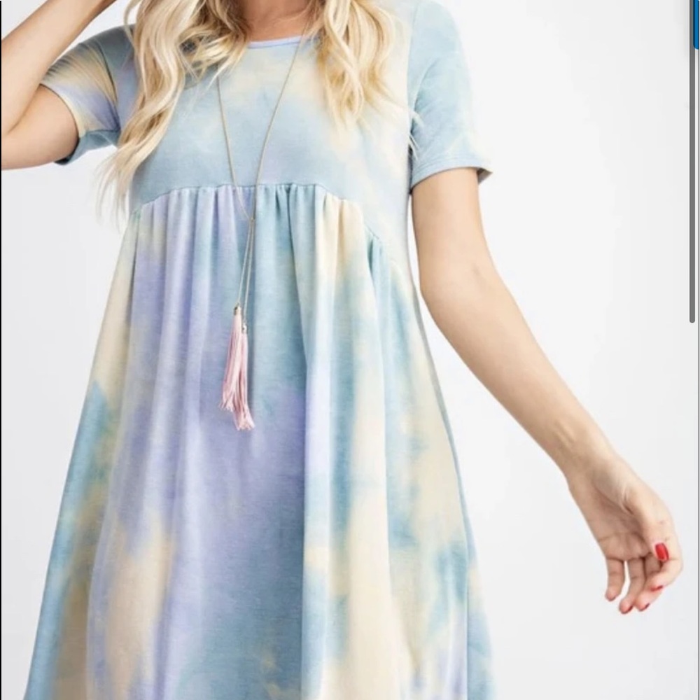 Key West tie dye babydoll dress NWOT